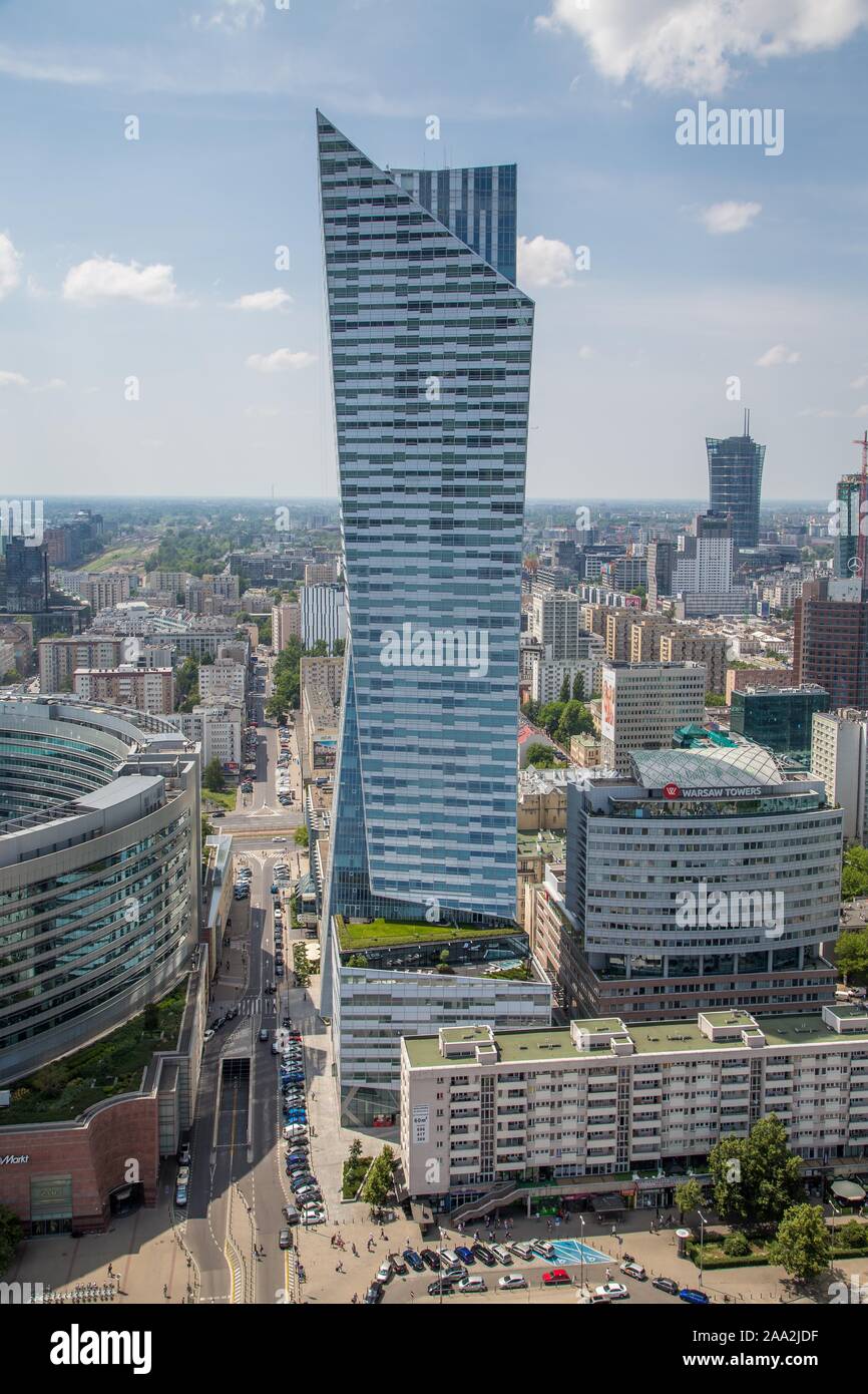 Skyscraper Zlota 44 par Daniel Libeskind, ville, Varsovie, Pologne Banque D'Images