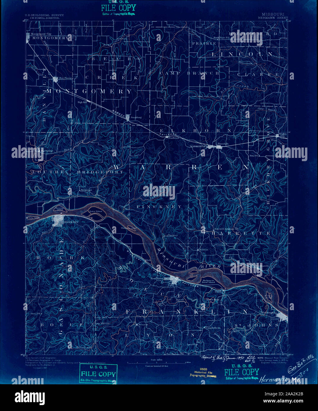 Carte de hermann missouri Banque de photographies et d’images à haute