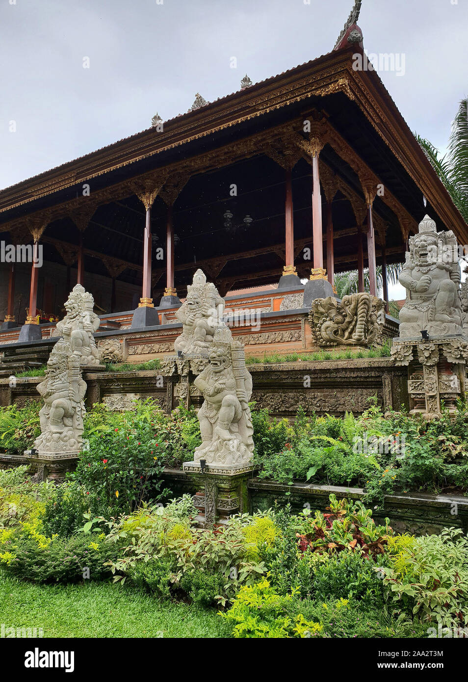 L'intérieur du Palais d'Ubud, Gianyar, Bali, Indonésie Banque D'Images