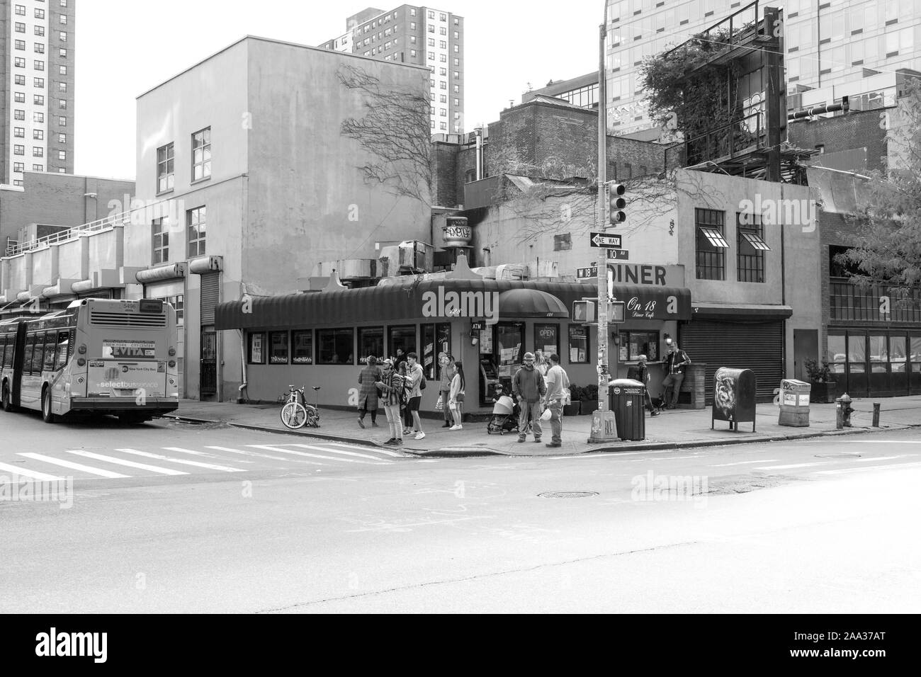 Star le 18 Diner cafe, Chelsea, New York City, États-Unis d'Amérique. Banque D'Images