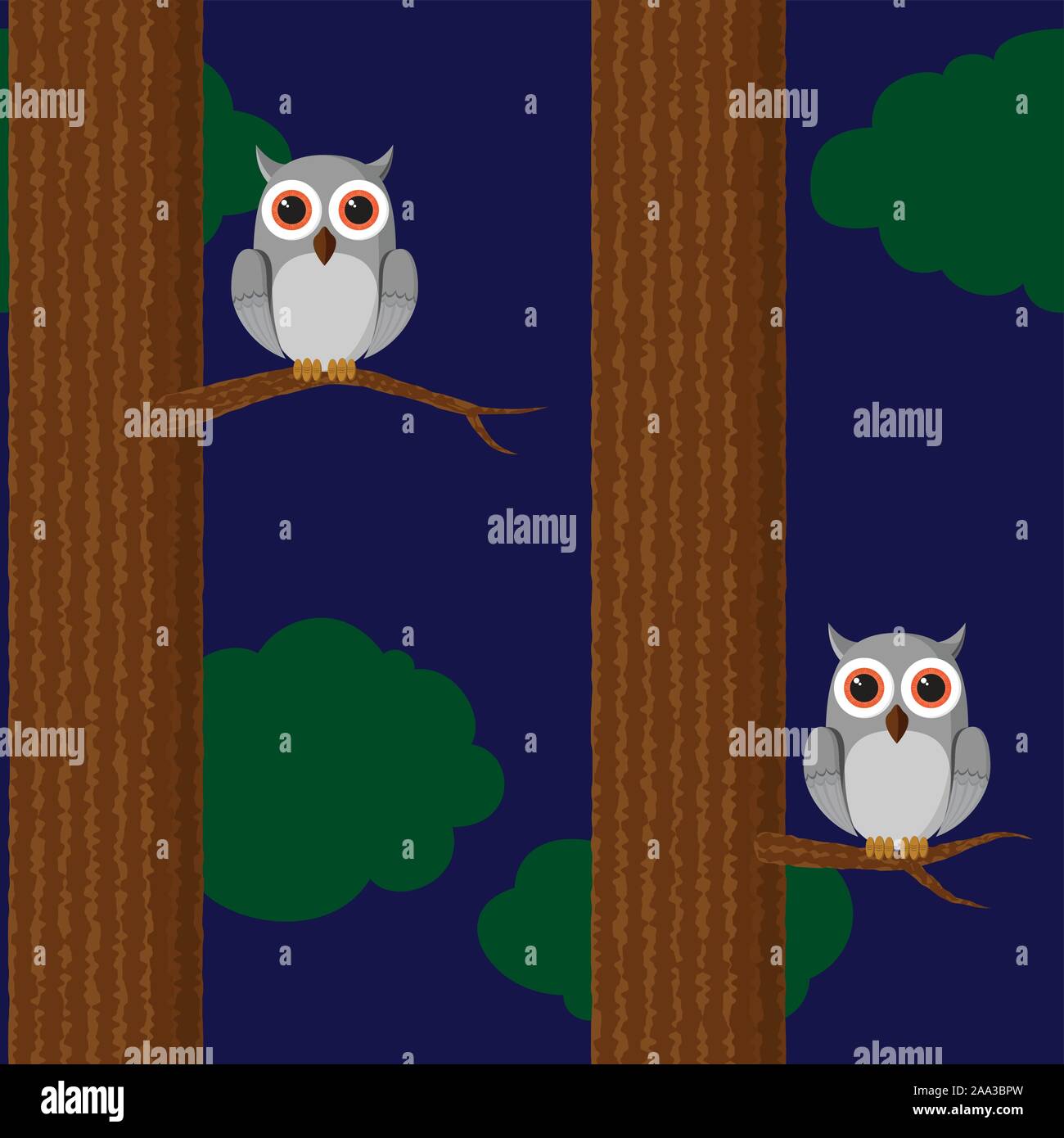 Motif hiboux transparente Illustration de Vecteur