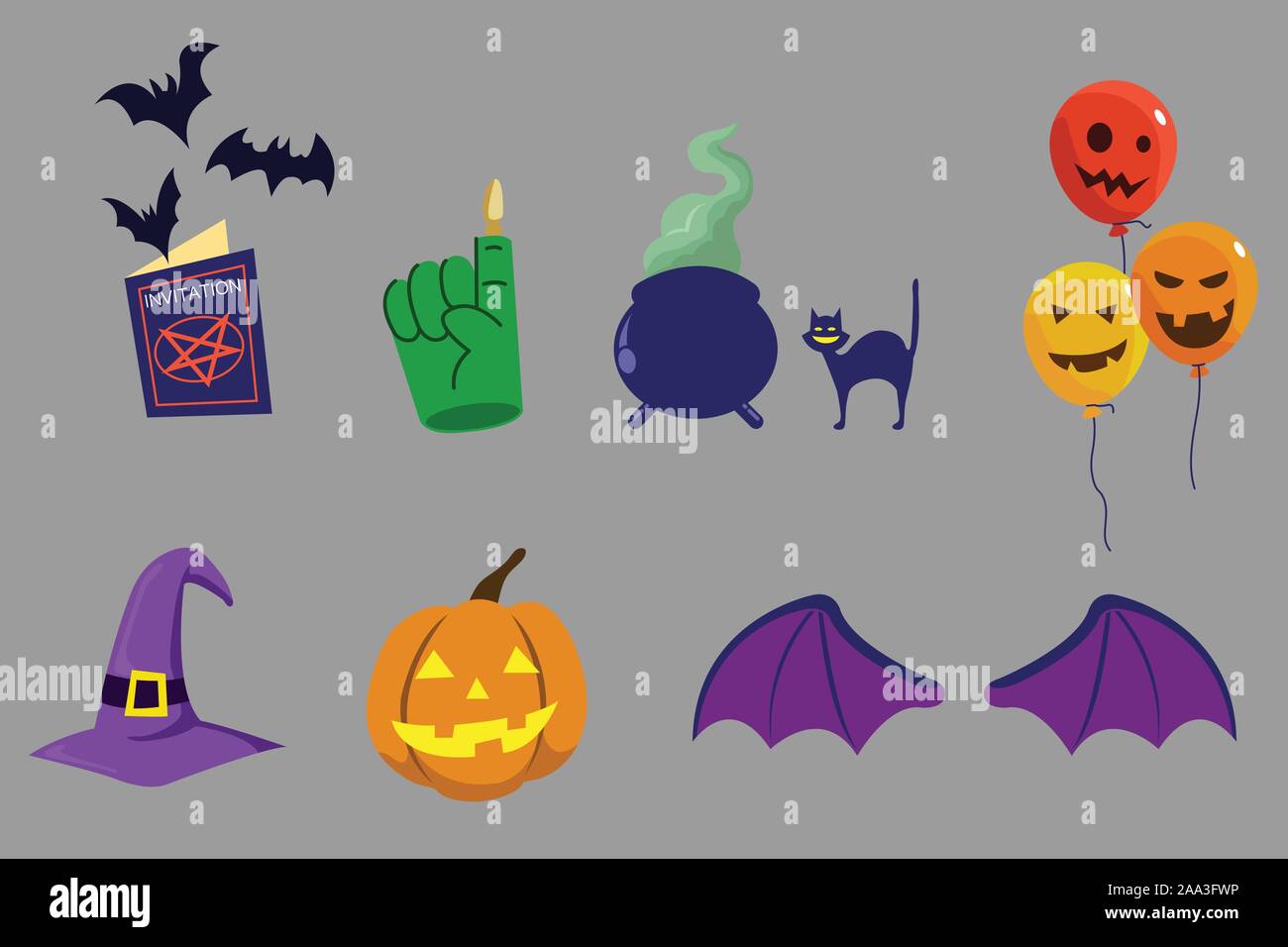 Graphique de vecteur télévision trucs Halloween party. Illustration de Vecteur