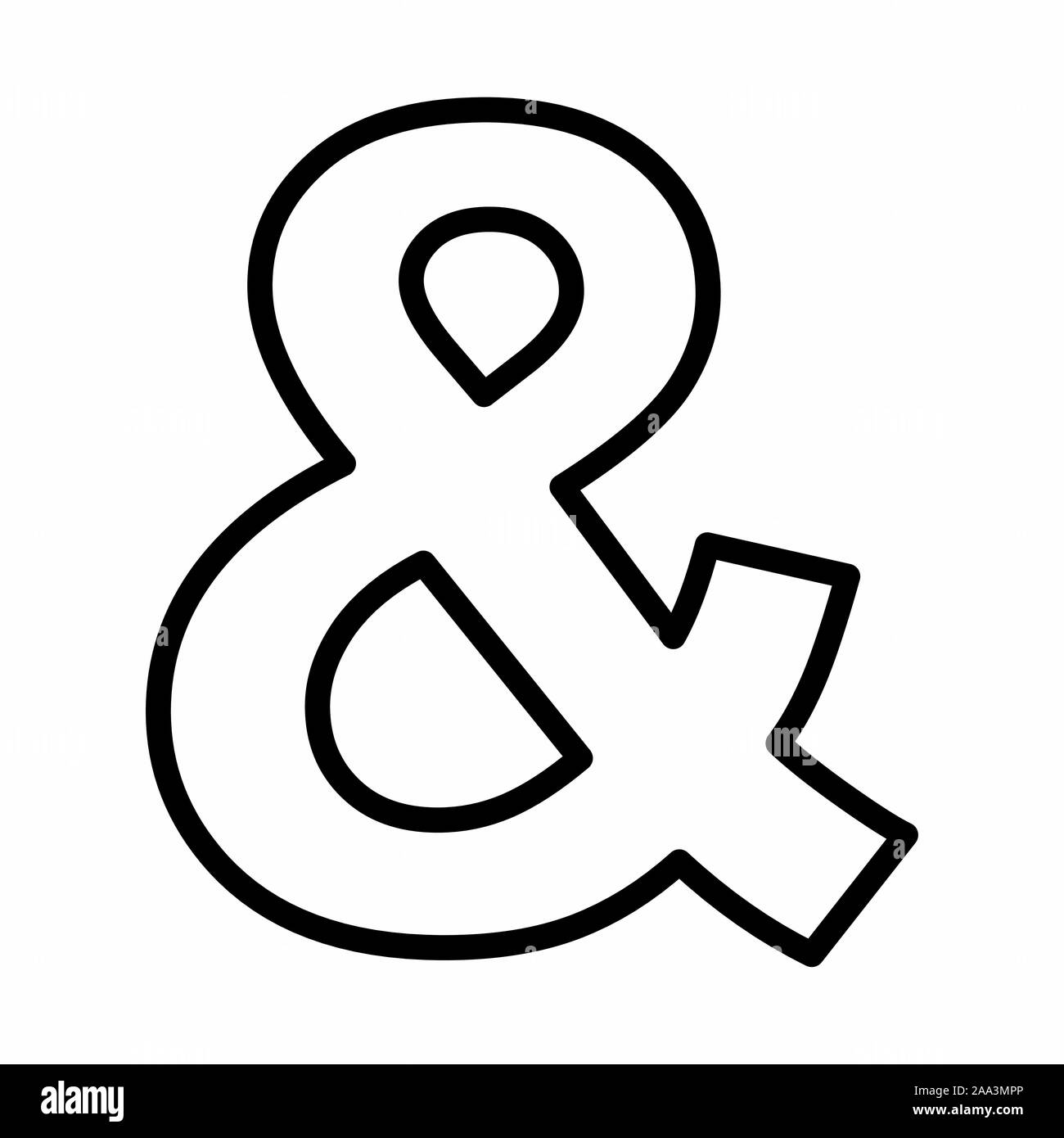 Icône Ampersand illustration Image Vectorielle Stock - Alamy