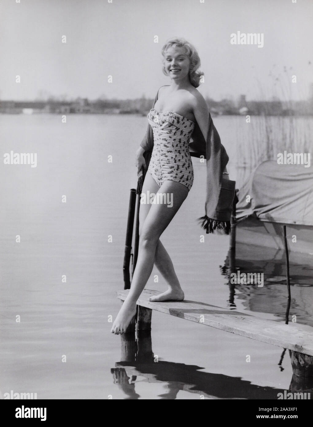 Susanne Cramer, deutsche Schauspielerin 1950er Jahre, Deutschland. L'actrice allemande Susanne Cramer, l'Allemagne des années 1950. Banque D'Images