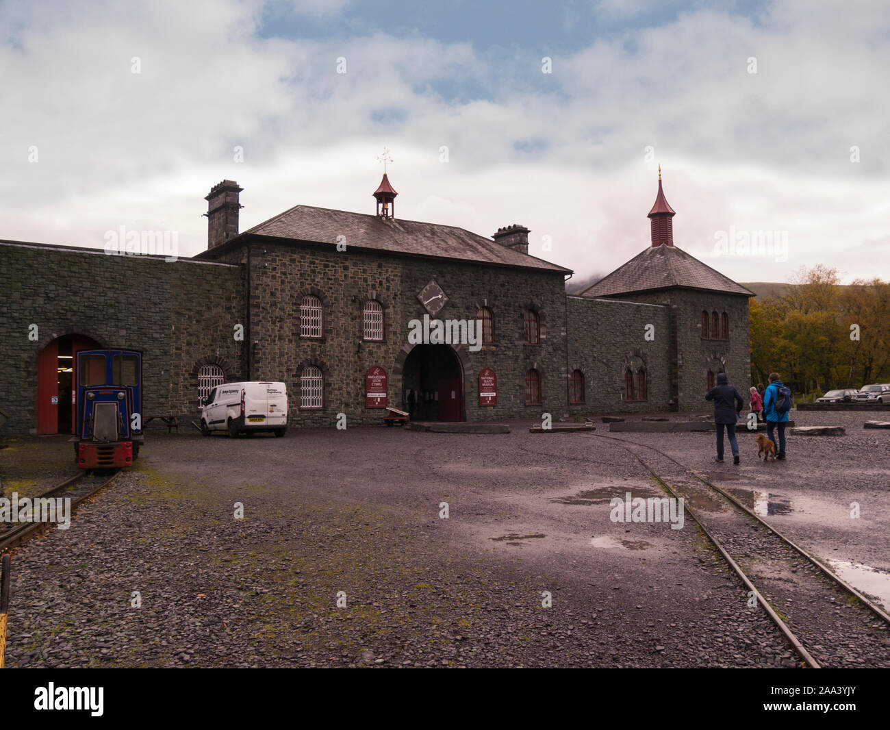 National Slate Museum situé à Gilfach Ddu au19ème siècle des ateliers maintenant désaffectée Dinorwic ardoise dans Padarn Country Park Llanberis Gwyne Banque D'Images