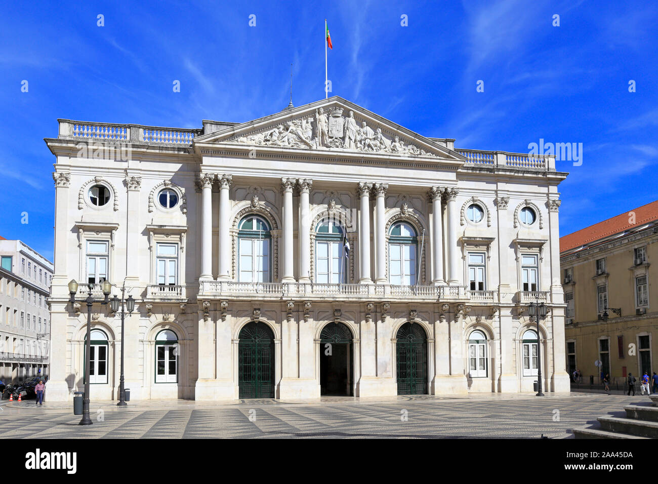 Hôtel de ville de Lisbonne, Camara Municipal de Lisboa à Praca Do Municipio, Lisbonne, Portugal. Banque D'Images