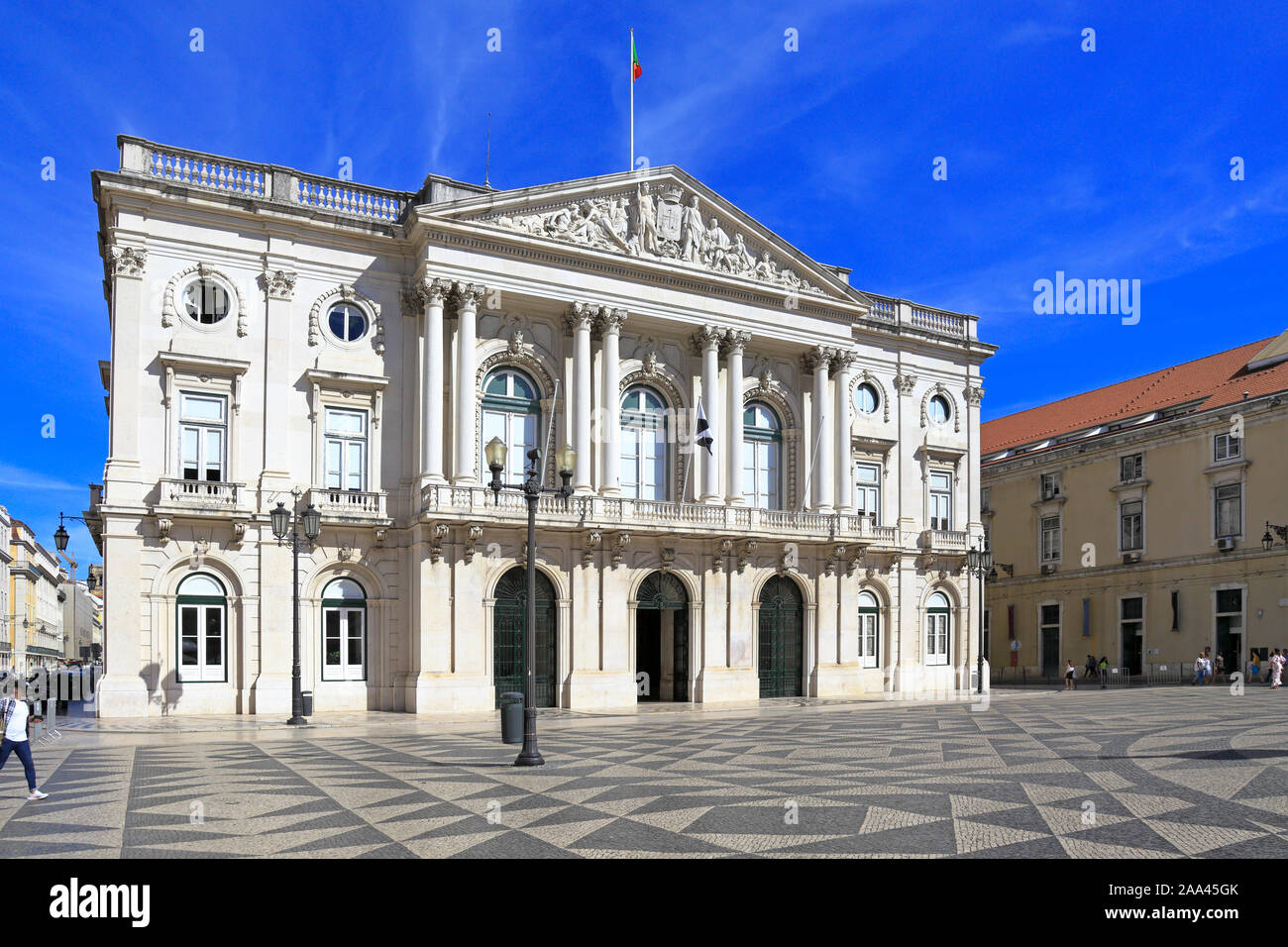 Hôtel de ville de Lisbonne, Camara Municipal de Lisboa à Praca Do Municipio, Lisbonne, Portugal. Banque D'Images