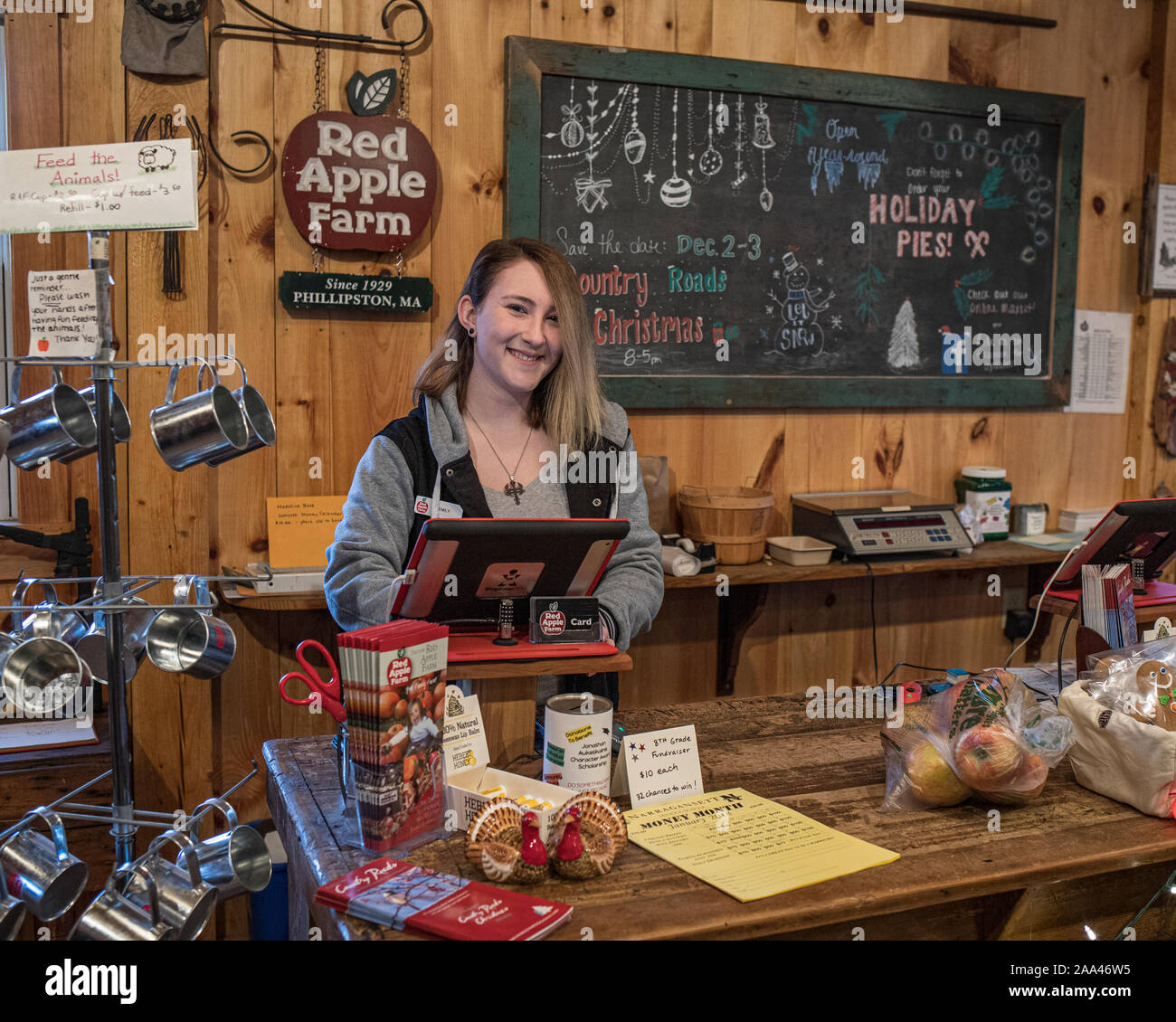 Red Apple ferme à Phillipston, MA Banque D'Images