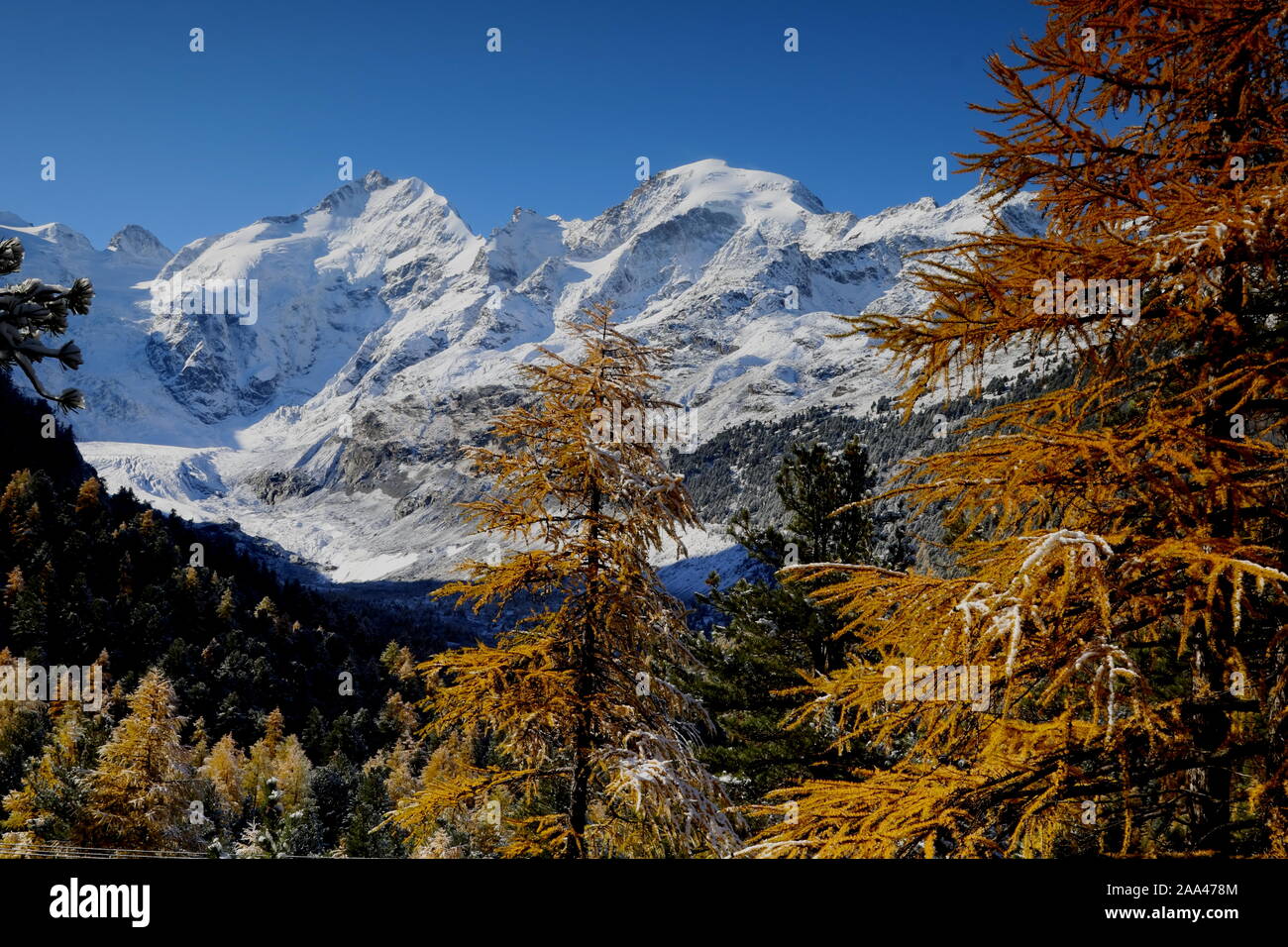 Herbststimmung am Berninapass Banque D'Images