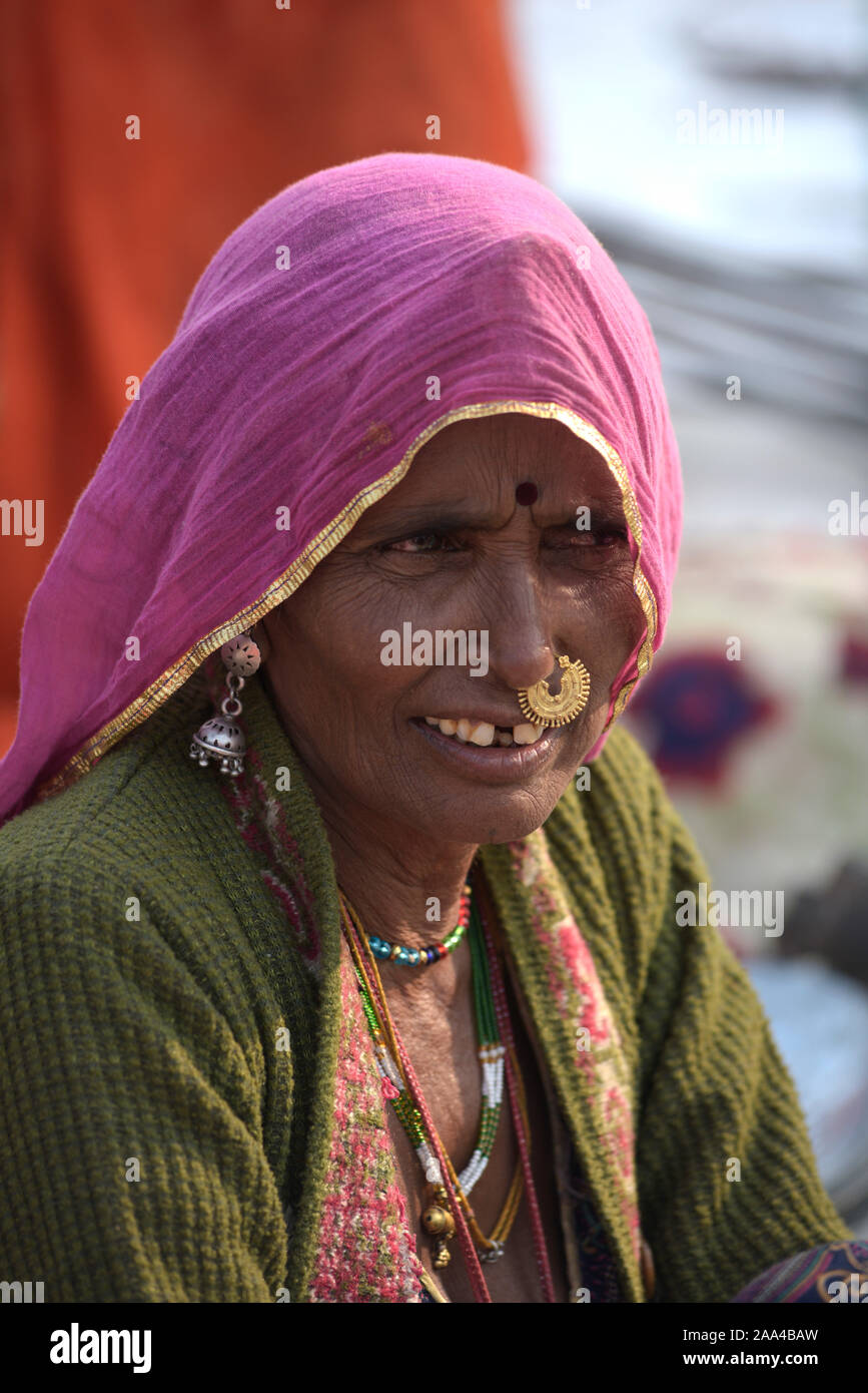 Le plus grand rassemblement tribal de l'Inde, Pushkar Mela est tenu chaque année en novembre de Karthik Karthik Purnima Ekadashi à selon le calendrier hindou Banque D'Images