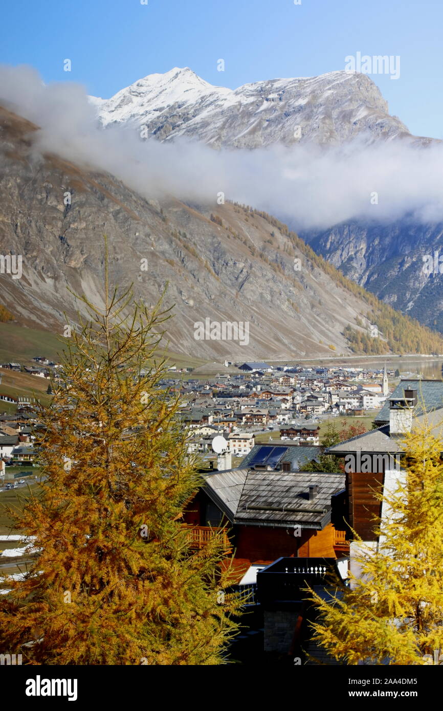 Herbststimmung à Livigno Banque D'Images