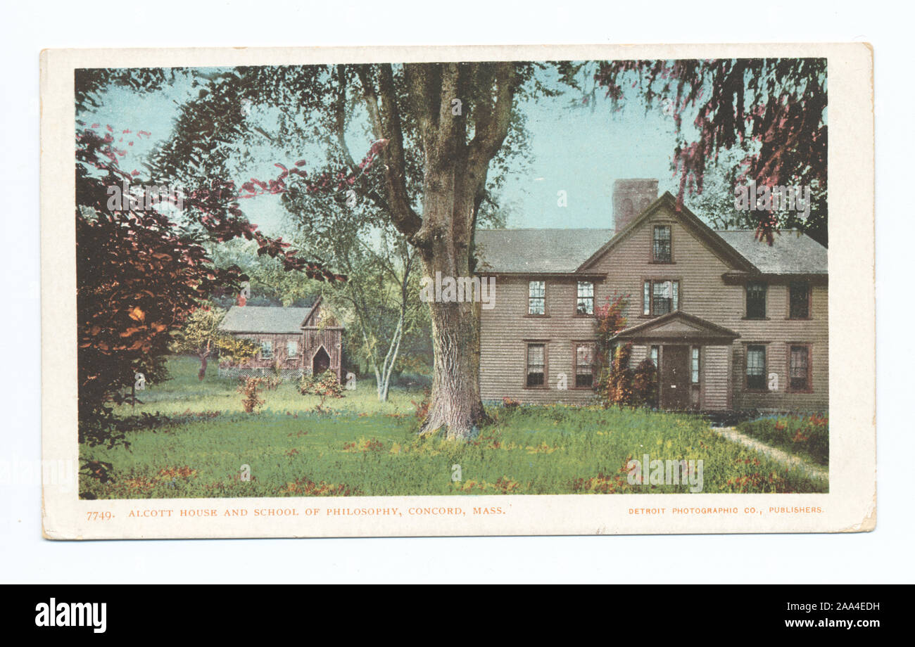 1903-1904. ; Alcott, maison et école de philosophie, Concord, Mass. Banque D'Images