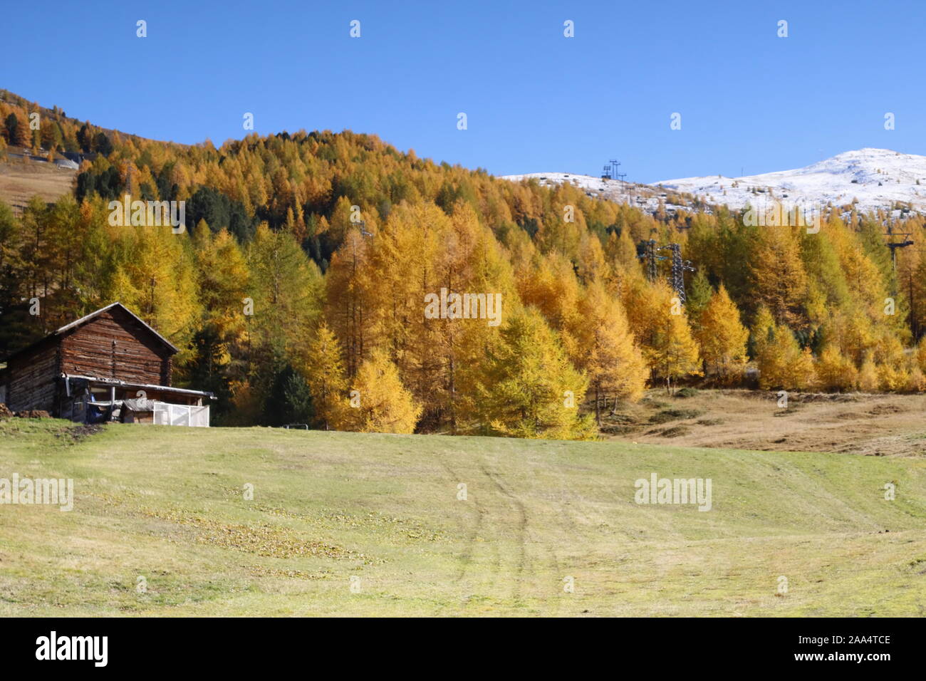 Herbststimmung à Livigno Banque D'Images