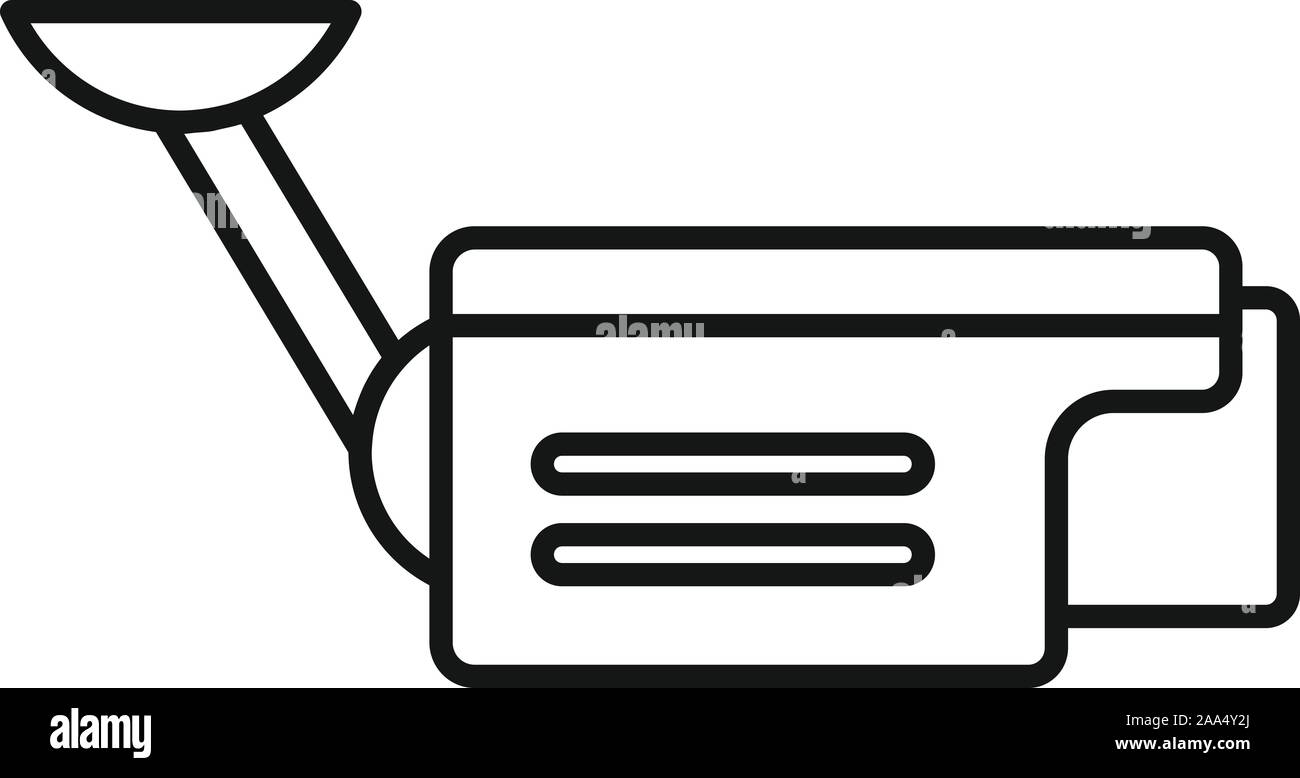 L'icône de caméra de sécurité en plein air. Caméra de sécurité extérieure contour icône vecteur pour la conception web isolé sur fond blanc Illustration de Vecteur