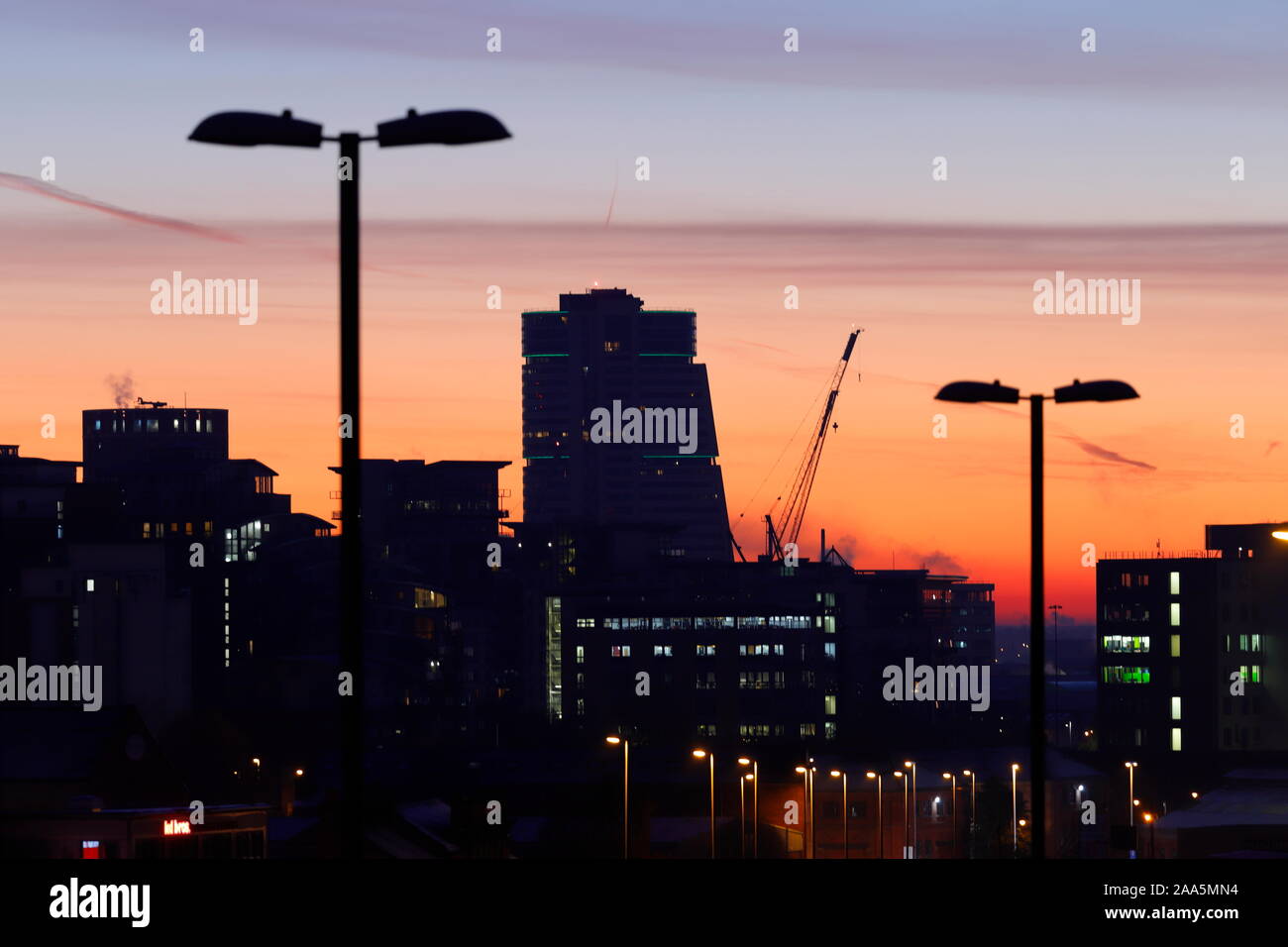 Leeds skyline avec Bridgewater Place, qui a été le plus haut bâtiment de Londres jusqu'à la construction d'Altus House a commencé. Banque D'Images