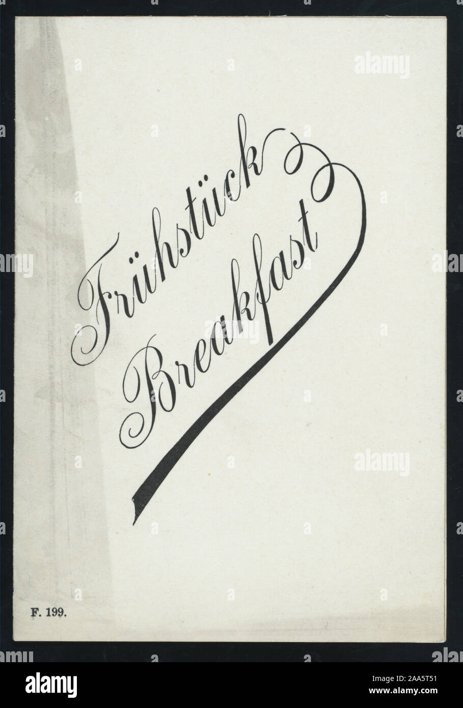 Menu Dans L Allemand Et L Anglais Logo Marine Avec Des Lettres Sur Le Couvercle Arriere Hapag Citation Reference 1901 1707 Petit Dejeuner Detenus Par Hambourg Amerika Linie At En Route A Bord Furst Bismarck