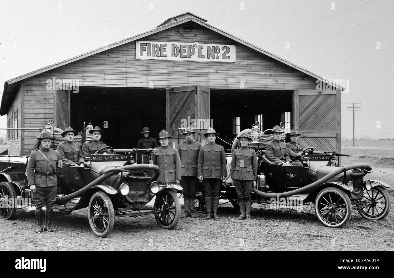 Service d'incendie, de l'Ohio Camp Sherman, ca. 1918 Banque D'Images