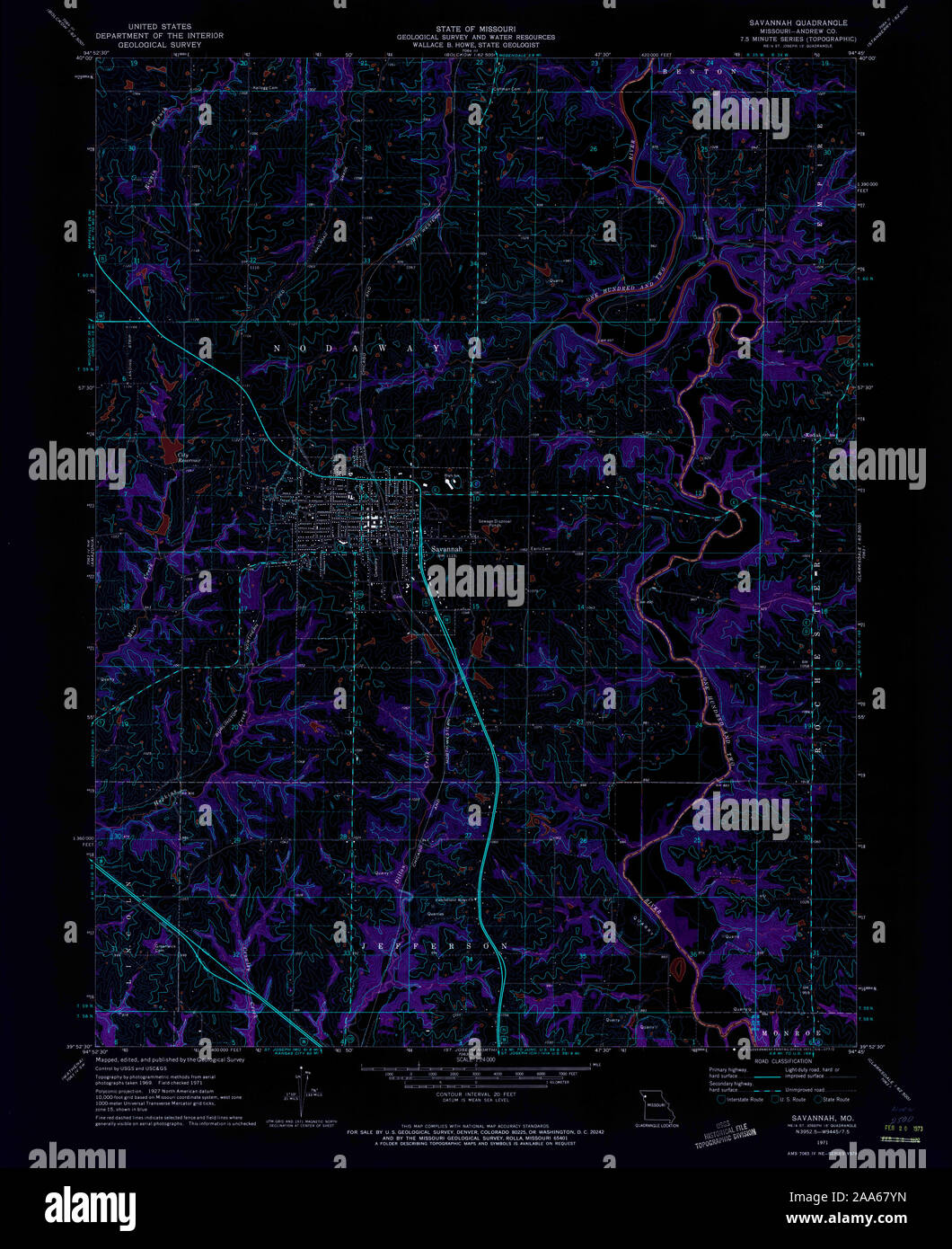 Carte de la savane du missouri Banque de photographies et d’images à