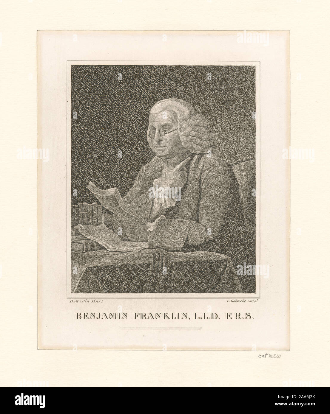 EM3100 ; Benjamin Franklin, L.L.D. F.R.S. Banque D'Images