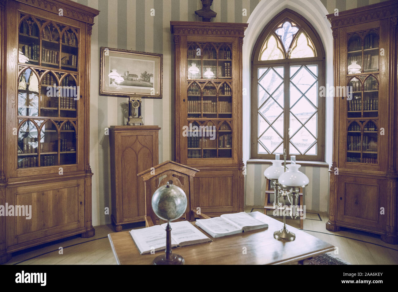 La Lettonie Cesis, ville syrienne. Château du 16ème siècle et de l'intérieur style vintage.18.11.2019 Banque D'Images