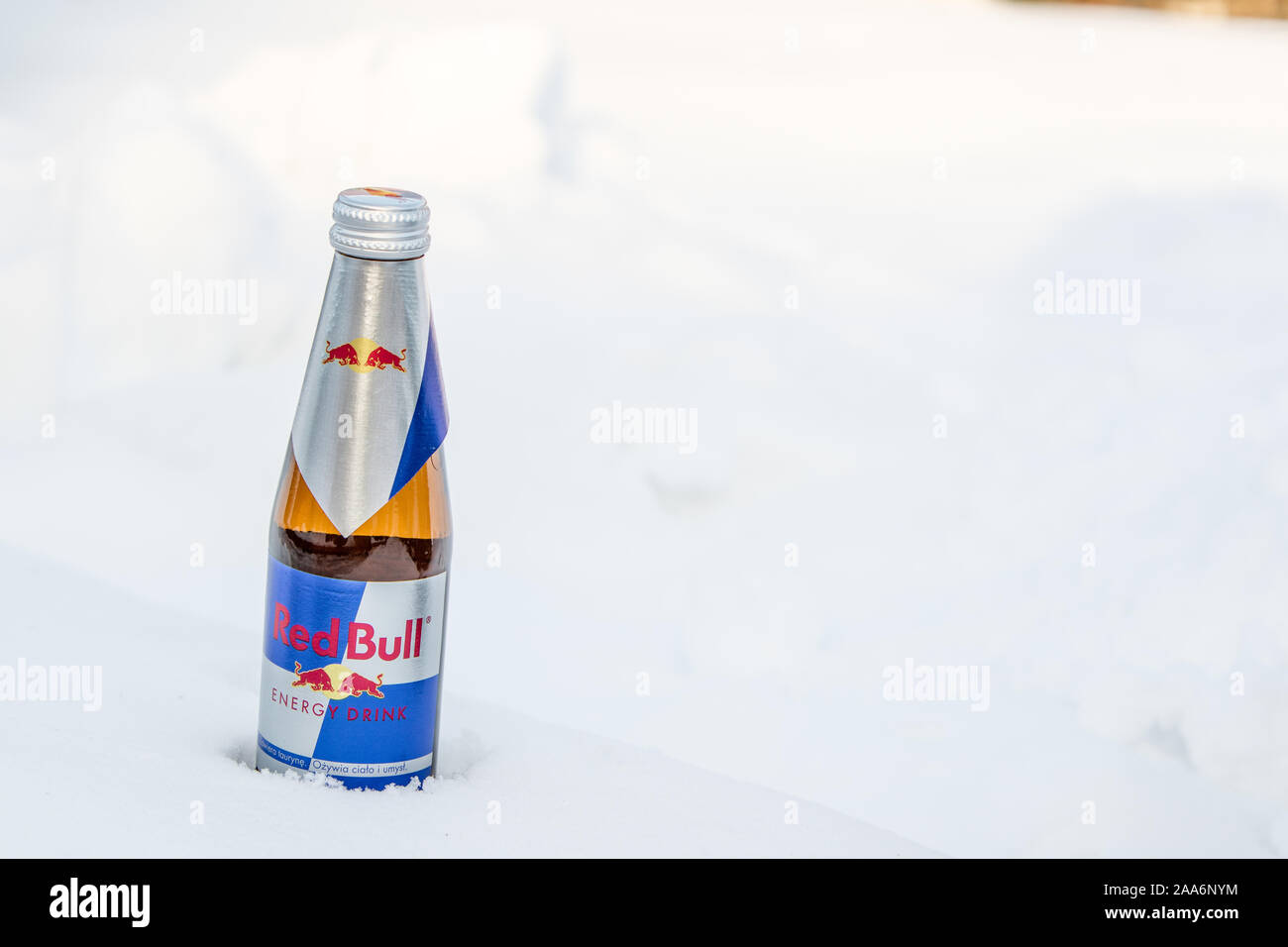 Peut de Red Bull Energy Drink Banque D'Images