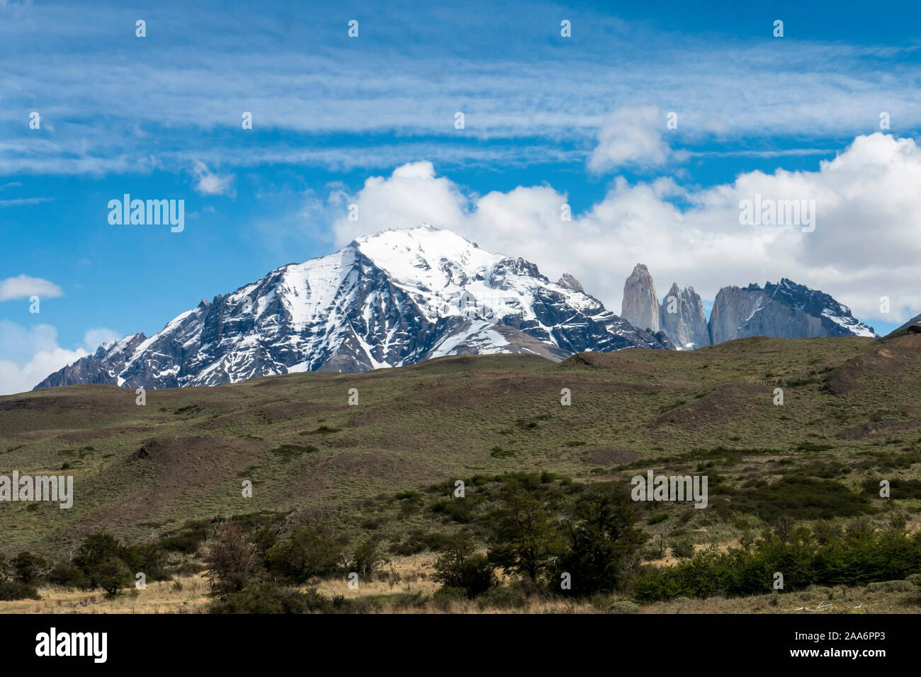 Parc National Torres del Paine, en Patagonie, au Chili. Banque D'Images