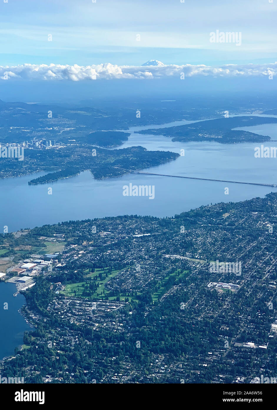 Voler dans Seattle Tacoma, Washington Banque D'Images