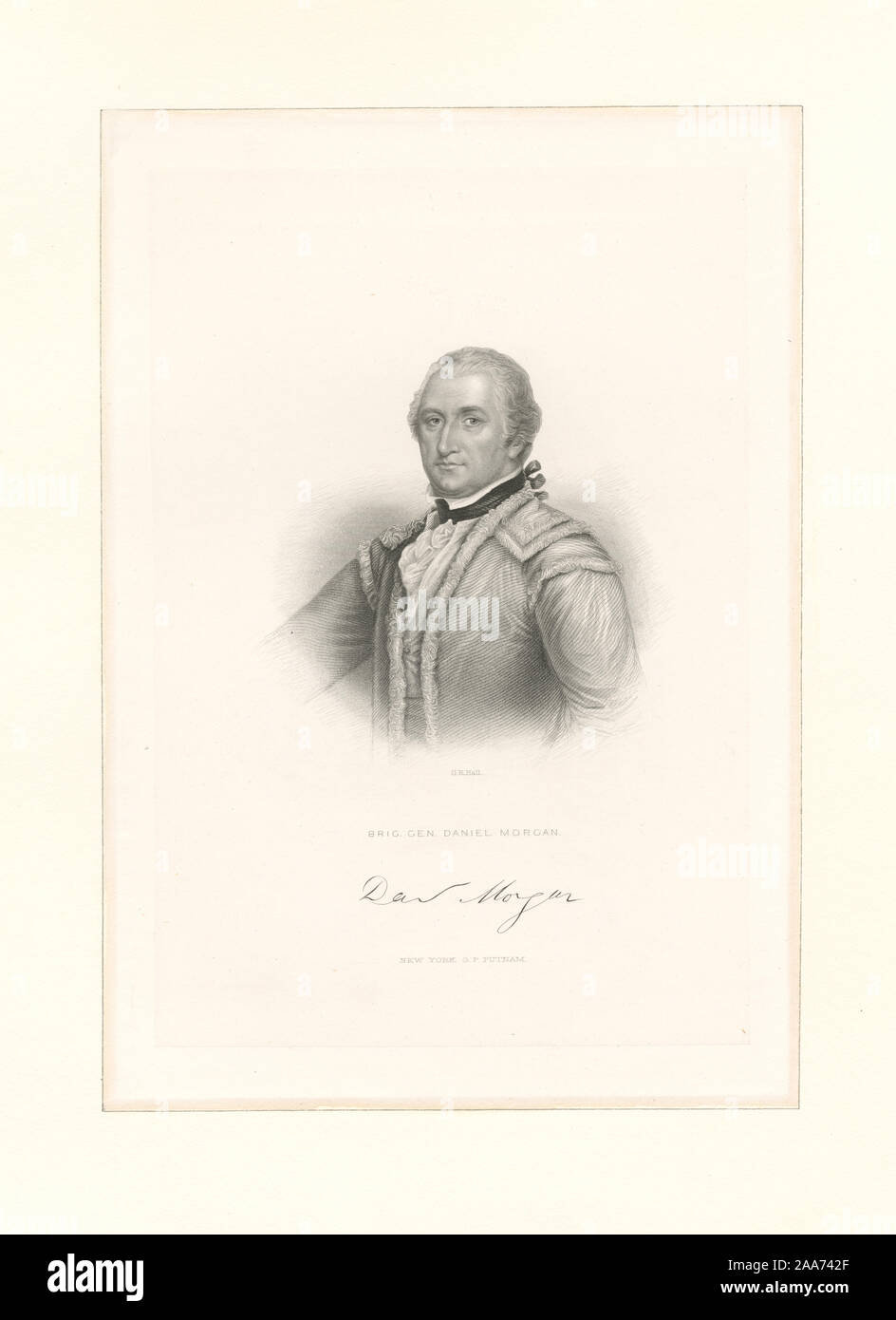 Printmakers : Bryan Henry Hall, George R. Hall, Alexander Hay Ritchie et James Barton Longacre. Titre du calendrier de la collecte d'Emmet. EM8614 Déclaration de responsabilité : G.R. Hall ; le brigadier. Le général Daniel Morgan Banque D'Images