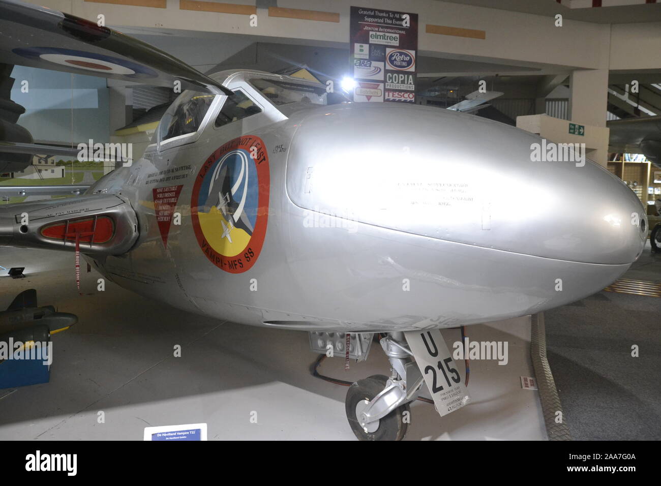 De Havilland Vampire T11, à Solent Sky Museum, Southampton, Hampshire, Royaume-Uni Banque D'Images