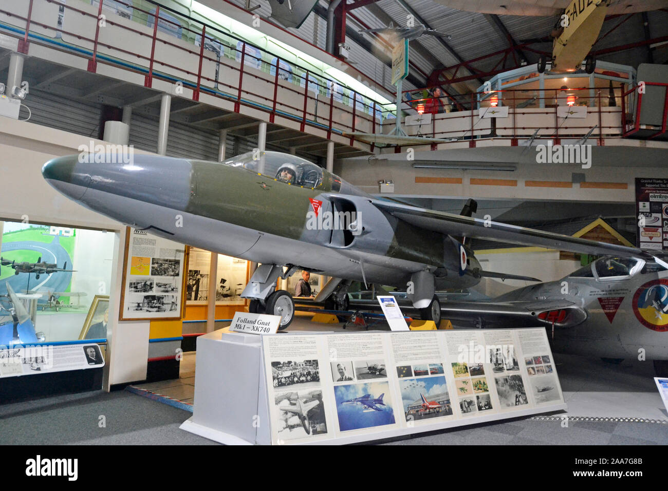 Folland Gnat MK1 - XK740 à Solent Sky Museum, Southampton, Hampshire, Royaume-Uni Banque D'Images