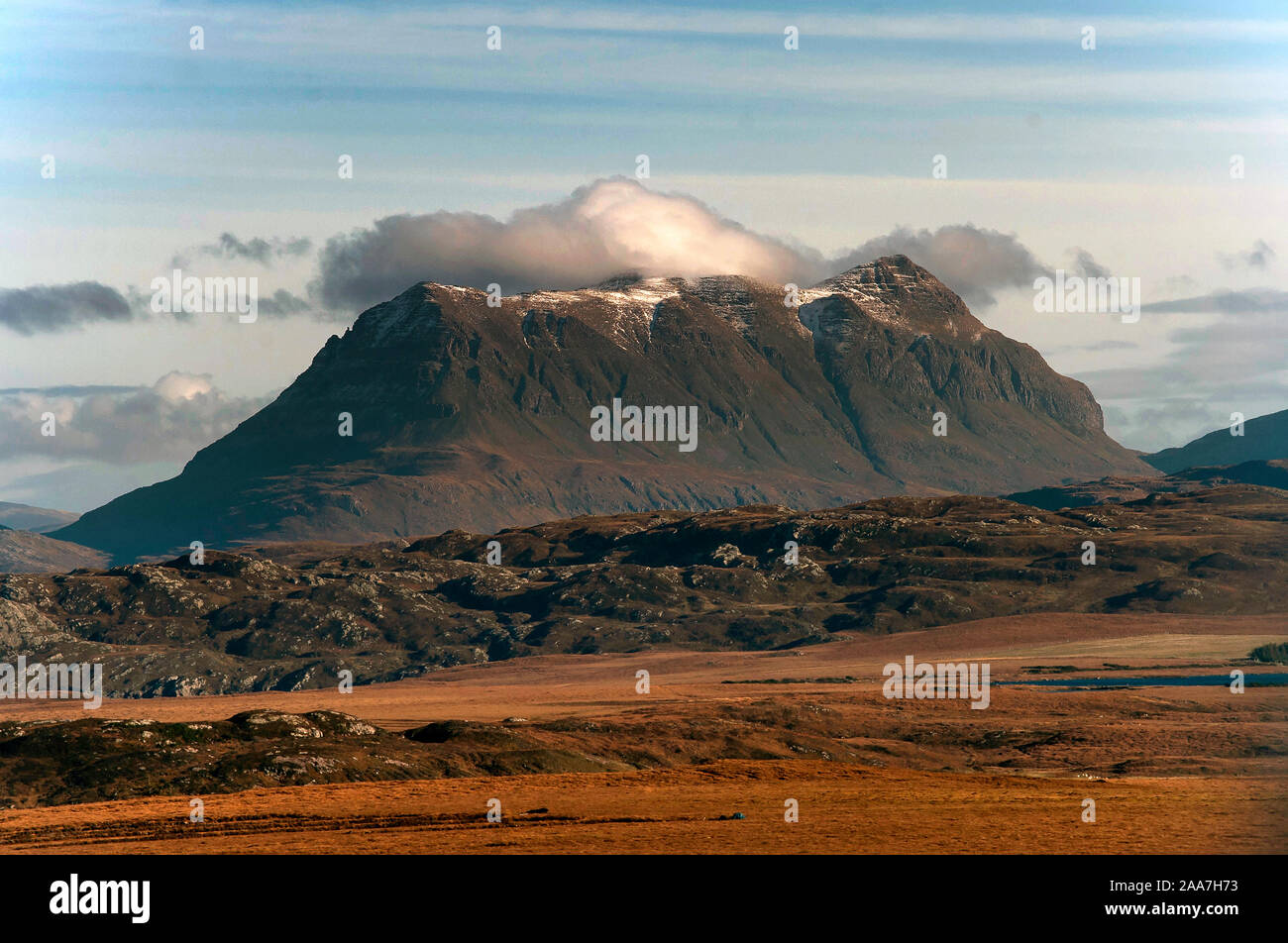 Cul Mor de route entre d'Achnahaird Altandhu et Brae Banque D'Images