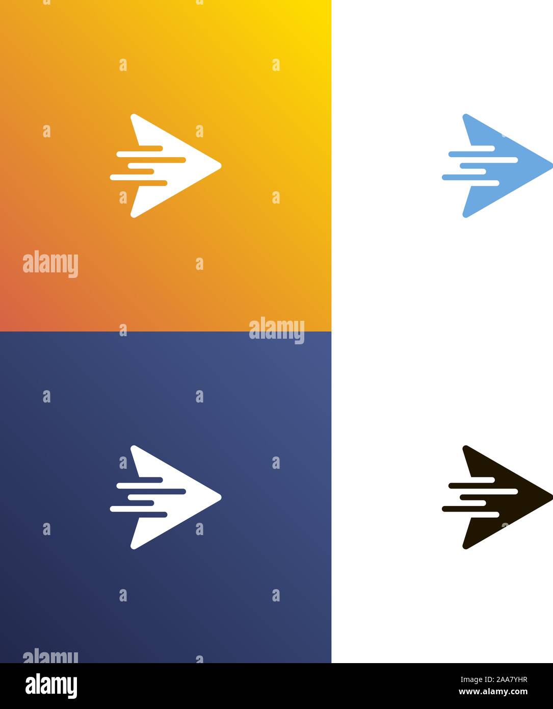 Conception rapide flèche logo. Flèches, isolé. Vector illustration Illustration de Vecteur