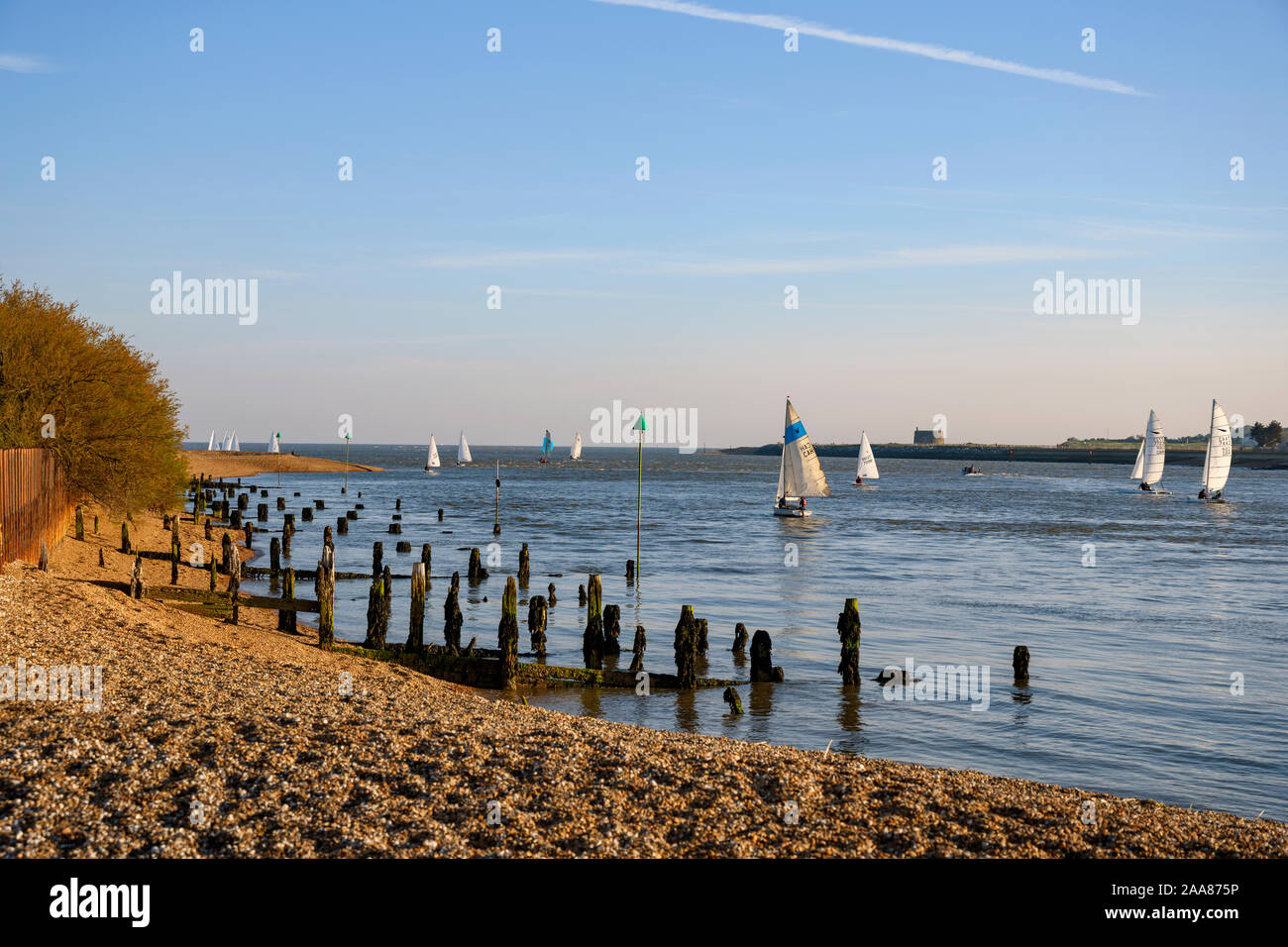 Felixstowe Ferry sailing club River Deben Bawdsey Ferry UK Suffolk Banque D'Images