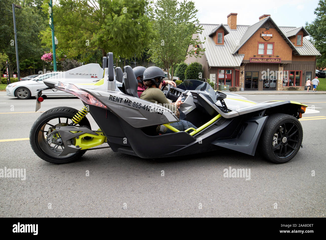 Polaris loué slr slingshot 3 roues Gatlinburg tennessee usa Banque D'Images