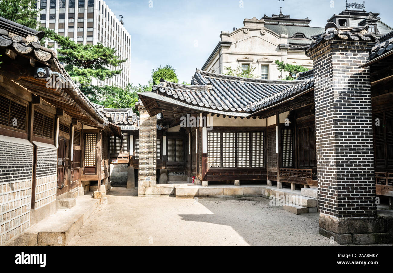 Résidence Royale Unhyeongung bâtiments historiques voir à Séoul en Corée du Sud Banque D'Images