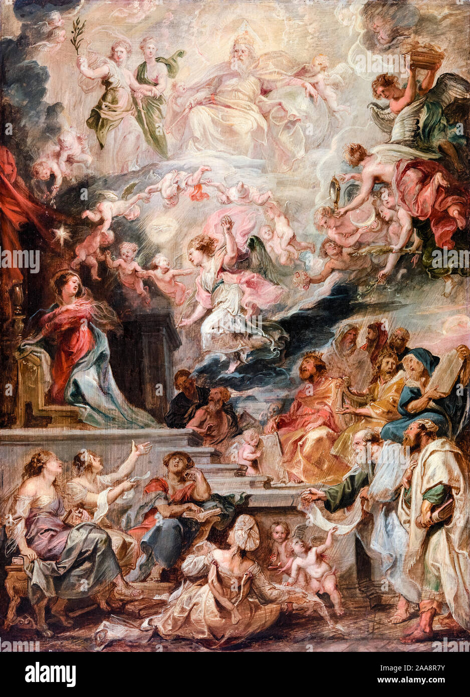 Peter Paul Rubens, l'Incarnation comme accomplissement de toutes les prophéties, peinture, 1628-1629 Banque D'Images