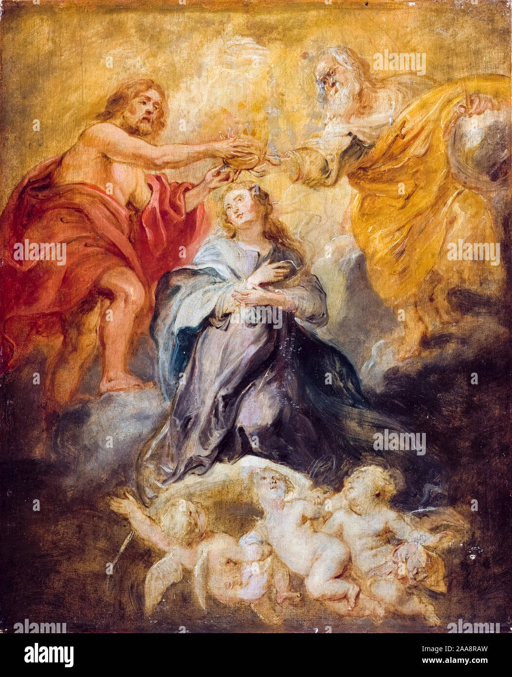 Peter Paul Rubens, le couronnement de la Vierge, peinture, 1632-1633 Banque D'Images