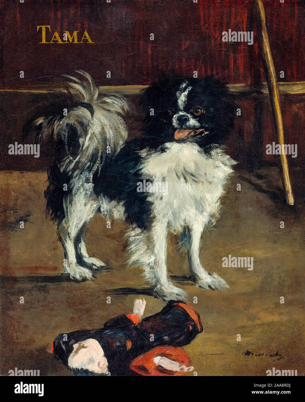Edouard Manet, le Tama chien japonais, peinture, 1875 Banque D'Images
