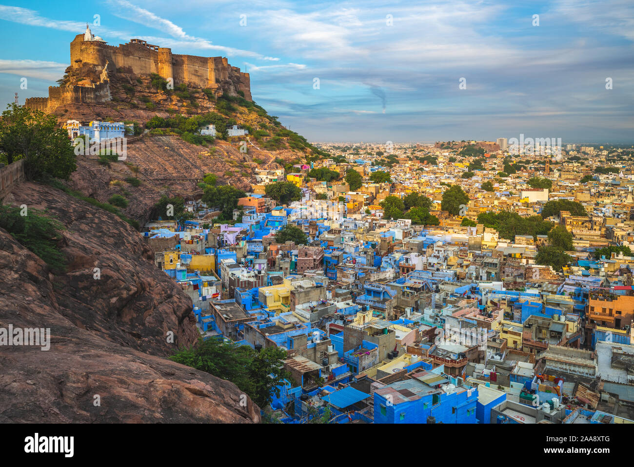 Vue aérienne de jodhpur au Rajasthan, Inde Banque D'Images