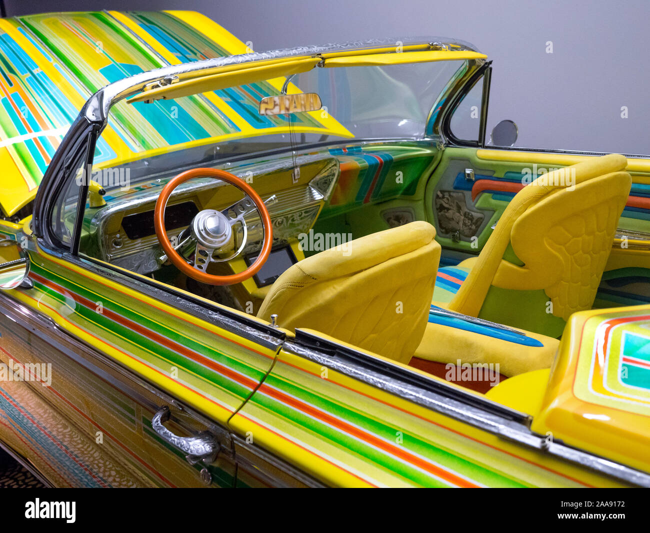 Tipsy / Ange Gardien,low rider Chevrolet Impala 1962 V&A à l'exposition 'Voitures accélérer le monde moderne. Banque D'Images