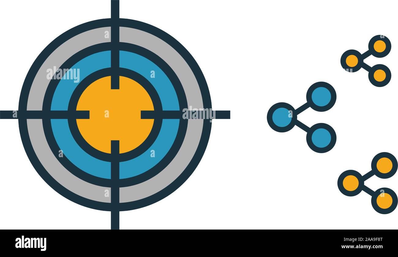L'icône de ciblage publicitaire. Élément simple de smm collection d'icônes. Annonce de la création d'interface utilisateur, l'icône de ciblage ux, apps, logiciels et des infographies Illustration de Vecteur