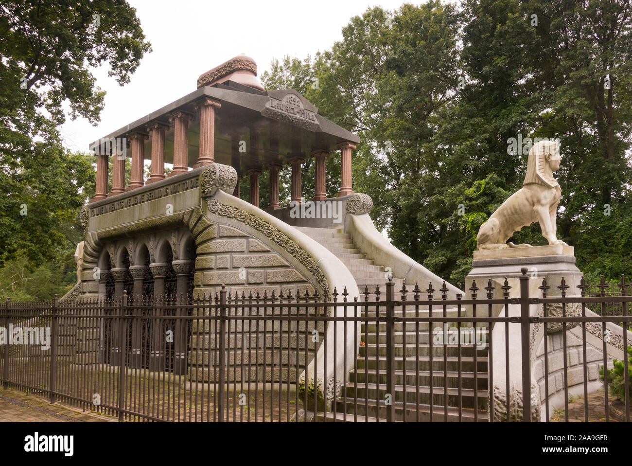 Parc forestier de mausolée de la famille Barney Springfield ma Banque D'Images