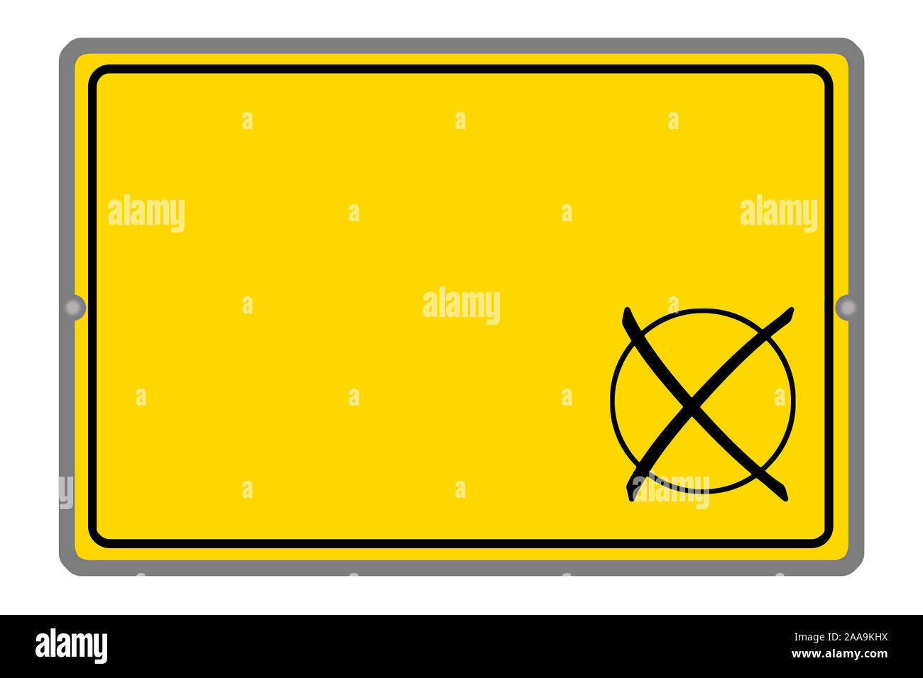 Symbole de l'élection sur traffic sign against white background Banque D'Images