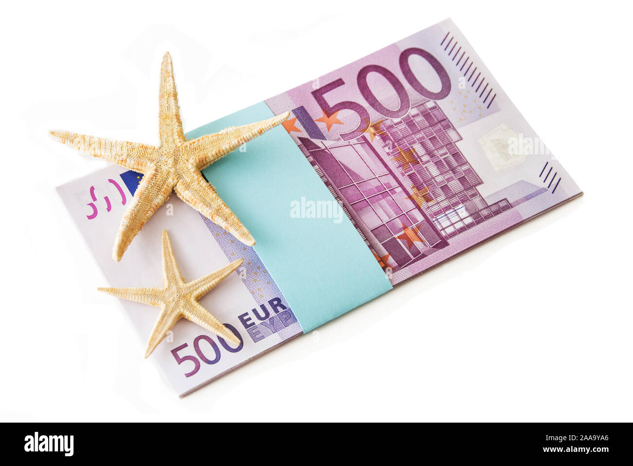 Billets en euros et à l'été décoration Banque D'Images
