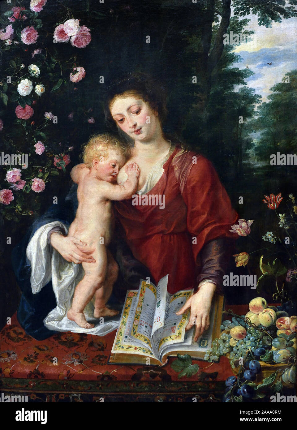 Marie avec enfant 1625-1628 Par Peter Paul RUBENS (1577-1640) Belgique belge flamande Banque D'Images