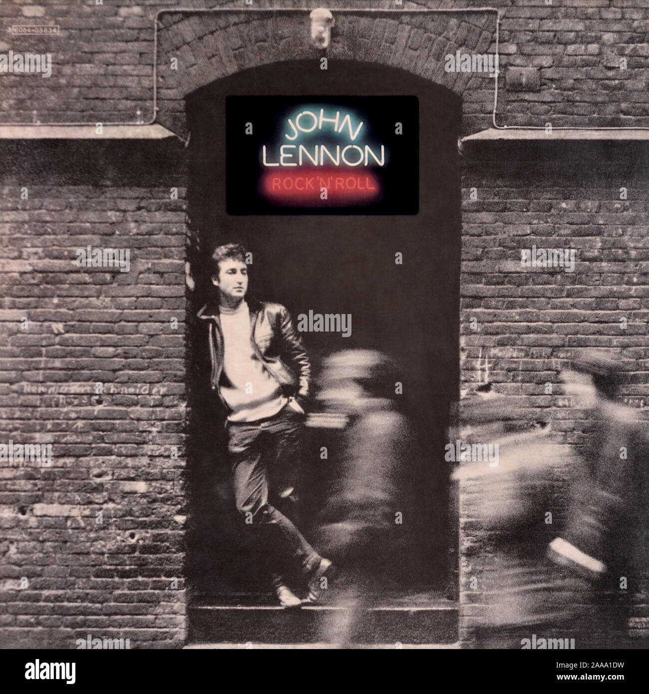 John Lennon - couverture originale de l'album en vinyle - Rock 'N' Roll - 1975 Banque D'Images