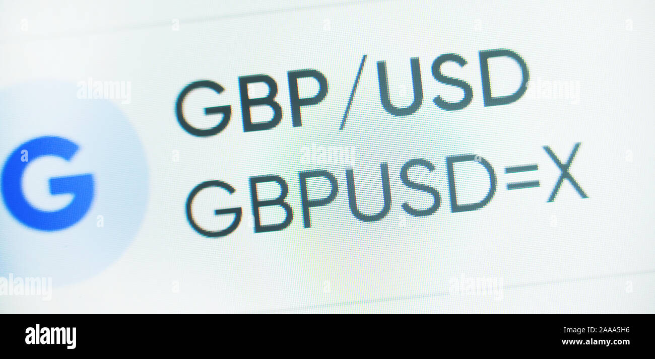 Convertisseur de monnaie - Great Britain pound et Canadian dollar (GBP/CAD).  Service de change sur l'écran d'ordinateur Photo Stock - Alamy