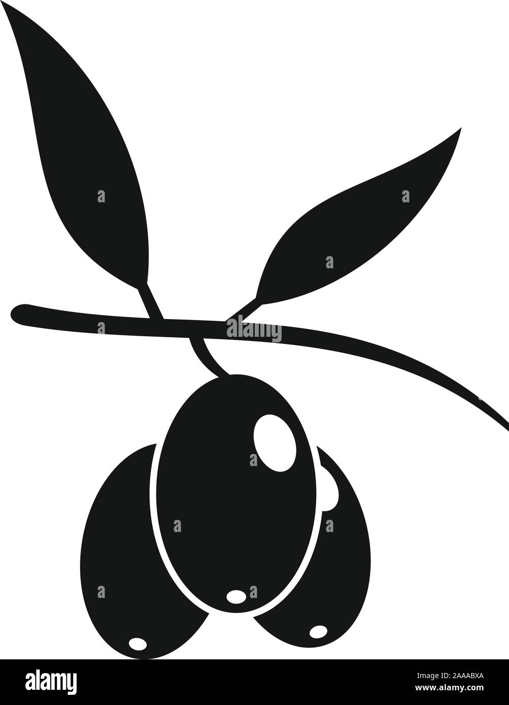 L'icône de l'olivier. Simple illustration de olivier icône vecteur pour ...