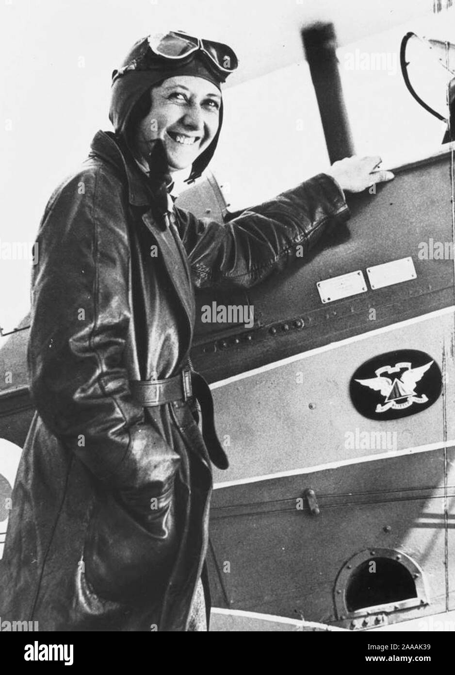 Maude 'Rose' Lores Bonney, (1897 - 1994) La série aviator. Elle est la première femme à voler en solo de l'Australie vers la France Banque D'Images