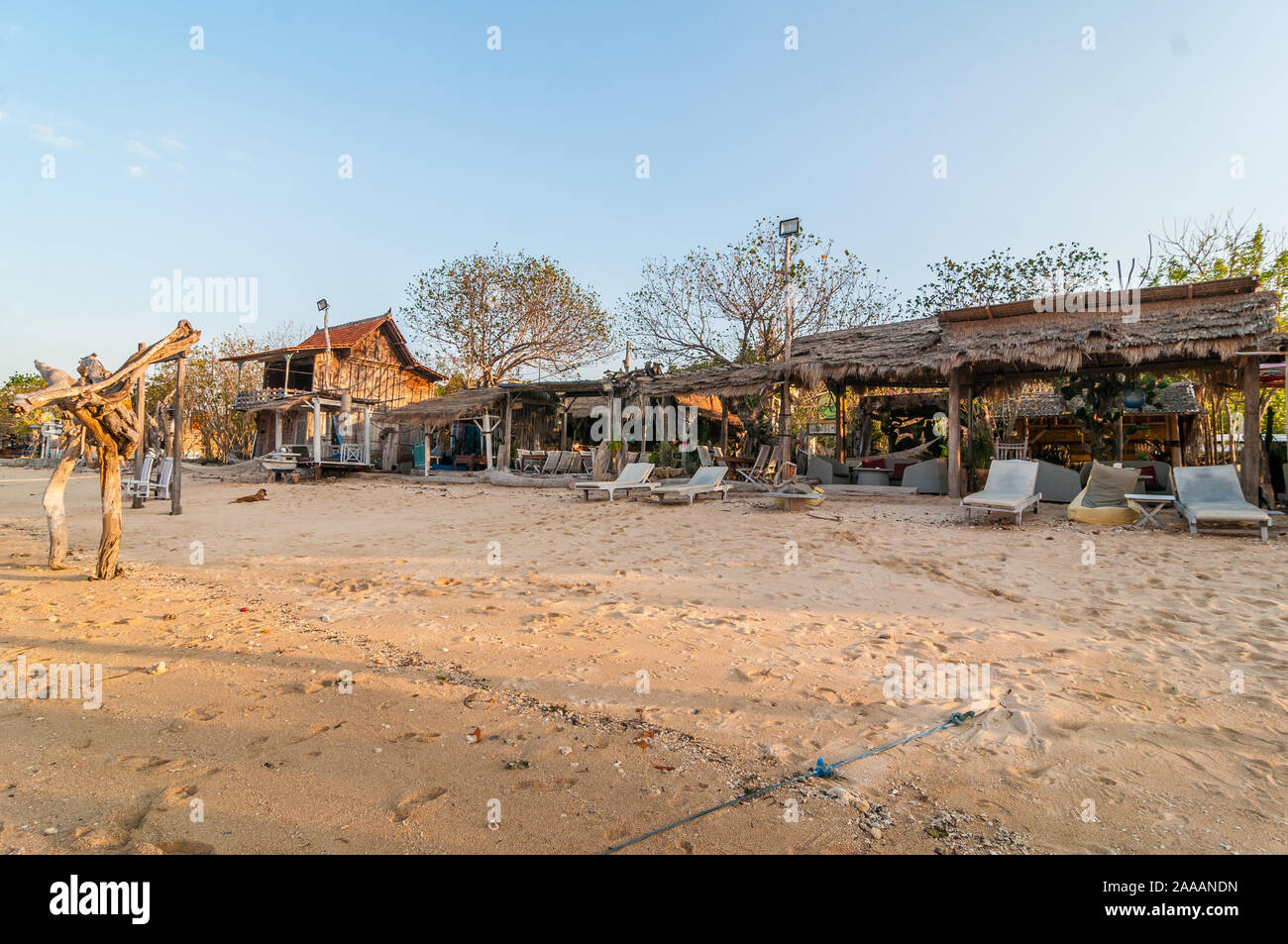 Agung beach club, Nusa Lembongan, à Bali, Indonésie Banque D'Images